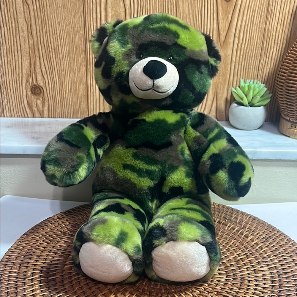 Build a Bear 2010 Camouflage Plush Teddy Bear